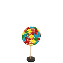 Small Rainbow Twirl Lollipop Over Sized Statue - £781.11 GBP