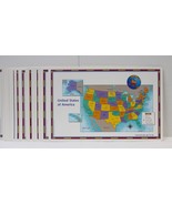 24x Houghton Mifflin United States of America/Elevation Double Side Map ... - £31.44 GBP