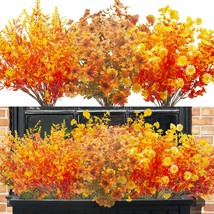 12 Pcs. Of Fall Artificial Flowers By Aitisor (Fall Mix), Uv Resistant Plants - £28.81 GBP