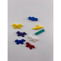 Vintage Plastic Barrettes Butterfly Duck Colorful Y2K 80s 90s Snap Tight - $8.60