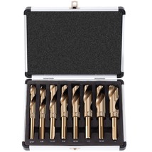 Reduced Shank Drill Bit Set 8Pcs High Speed Steel 1 2 Reduced Shank Deming Large - £61.24 GBP