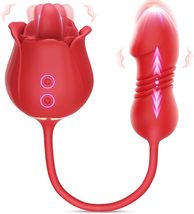 Female dildo vibrator with G-spot vibrator clitoris anal rose sex toy 9 modes - £37.58 GBP