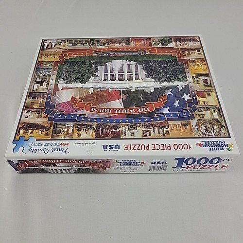 White House Puzzle White Mountain 1000 Pc 940S 1600 PA Ave RARE COMPLETE EUC Item image 6