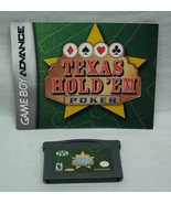Texas Hold &#39;Em Poker NINTENDO GAME BOY ADVANCE GAME 2004 with MANUAL - £11.67 GBP