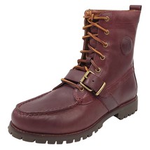 Polo Ralph Lauren Men Combat Boots Ranger  Oxblood Leather BO-CSL Size US 7.5D - £124.12 GBP