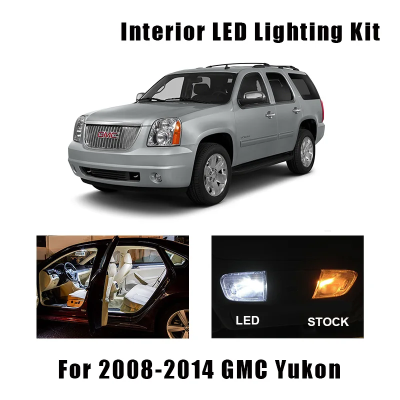 16pcs White LED Interior Light Reading Ceiling Bulbs Kit Fit For GMC Yukon 2008- - £131.98 GBP
