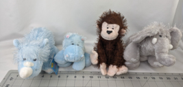 Ganz Webkinz Lil Kinz Lot Rhino Hippo Elephant Monkey Stuffed Toy - £15.94 GBP