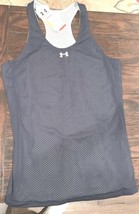 NWT Under Armour UA Navy Blue Double Reversible Women&#39;s Jersey top Size ... - $15.99
