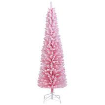 6 FT Artificial Christmas Tree with 460 Branch Tips and Folding Metal St... - $95.73