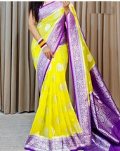 Banarasi Dyeable Soft Silk Saree || Silver Zari Weaving silk sarees || Rich Pall - £70.33 GBP