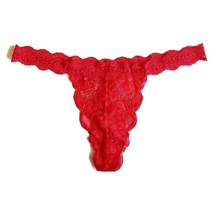 We Are HAH T String Me A Thong  Stretch Lace Panty XL NWT $20 Siren Red - $16.00