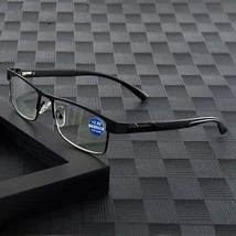 Gafas De Lectura Acero Inoxidable Hombre Anteojo Presbicia Negocios Antiluz Azul - $15.98