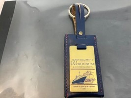 Vintage Keyring Queen Elizabeth 2 Keychain Cruise Ship Porte-Clés QE2 Bagage Tag - £14.77 GBP