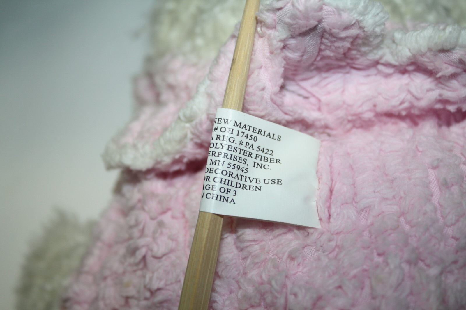 Boutique Enterprises Teddy Bear Soft Pink Chenille White Plush 14" Bow Stuffed Item image 11
