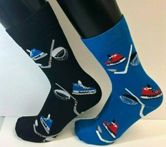 2 Pairs Foozys Men&#39;s Socks Hockey, Blue, Black, New Free Shipping - £7.11 GBP