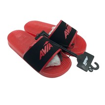 Avia Boys Avi-Light Up Sandals Slides Logo Black Red 5 - $14.50