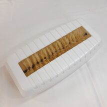 Vintage SUPER SWEEPER Table Crumb brush silent butler broom White Plasti... - $23.82 CAD