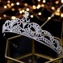Elegant Princess Tiara Wedding Tiaras de noiva Bridal Crowns Bride Hair Accessor - £61.51 GBP