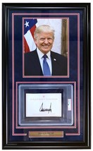 President Donald Trump Encadré Signé Livre Insert W/11x14 Photo PSA / DNA - £1,168.16 GBP