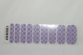 Jamberry Nail Wrap 1/2 Sheet (new) PURPLE DESIGN ON CLEAR - £6.75 GBP