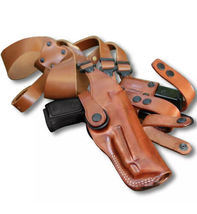Fits CZ D PCR Com 9mm 3.75”BBL Leather Shoulder Holster Double Mag #1308# RH image 6