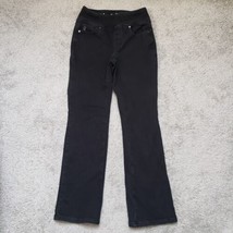 Belle Kim Gravel Women&#39;s Size 2P Pull-On Stretch 5-Pocket Black Denim Jeans - £14.11 GBP