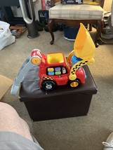 V TECH PUSH AND POP MUSICAL BULLDOZER No Balls - $9.90