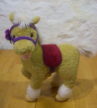 Hallmark Nice Tan Pony W/ Purple Flower 13&quot; Plush Stuffed Animal Toy - £14.30 GBP