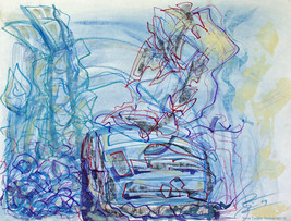 art Drawing- original, &quot;Dream toaster&quot;, Rene Castillo-Ramos - £195.56 GBP