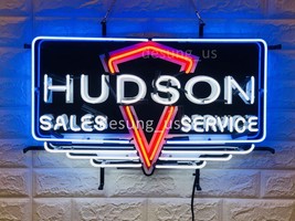 Rare New Hudson Sales Service Beer Light Neon Sign 24&quot; with HD Vivid Printing - £211.10 GBP