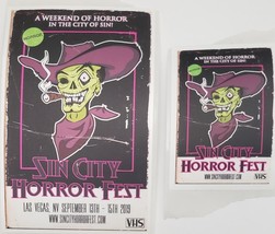 Set of 2 Sin City Horror Fest Weekend of Horror Las Vegas Nevada Stickers - £4.75 GBP