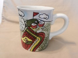 Golfers Hand Painted Large Ceramic Coffee Cup from Cardinal - $25.00