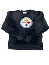 Pittsburgh Steelers NFL Fuzzy Blanket Sweatshirt Womens XL Black Touch Stadium  - £18.12 GBP