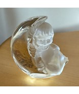 Goebel - Angel Sitting on the Moon Lead Crystal Figurine Christmas angel - $304.25 MXN