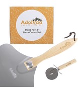 Pizza Peel and Pizza Cutter Set - Oven Spatula for Turning &amp; Precision C... - $27.71