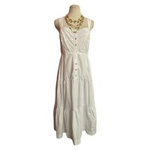 Madewell Tiered White Dress Size 6 - £59.27 GBP