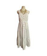 Madewell Tiered White Dress Size 6 - £57.29 GBP