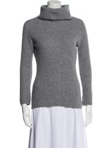 Benedetta Bruzziches Knit Turtleneck Sweater Wool Cashmere Blend Gray Si... - $38.70
