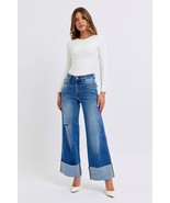 Judy Blue Full Size Distressed High Waist Wide Leg Jeans - $69.84+