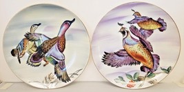 Ucagco Ceramics Duck and Quail Taking Flight Collector Plates 8&quot; Vintage - £20.18 GBP