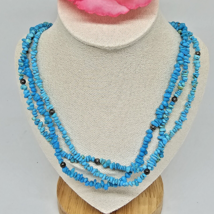 Jay King Desert Rose Trading Turquoise Bead Necklace Vintage 925 Sterlin... - £52.24 GBP