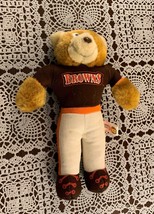 Team NFL Cleveland Browns Teddy Bear Stuffed Plush Toy Mascot 8 Inch Spirit - £9.88 GBP