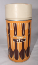 Vintage Thermos Pint Size Hot Cold Gold Brown Metal 1971 King-Seeley No.7263 - £8.30 GBP