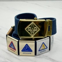 BSA Boy Scouts Web Belt with Badges One Size OS Boys Kids - £10.11 GBP