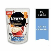 New Nescafe Latte Caramel Premix Coffee Beans 20 Sticks X 25g Halal Certified - $38.61+