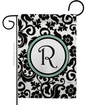 Damask R Initial Garden Flag Simply Beauty 13 X18.5 Double-Sided House Banner - $19.97