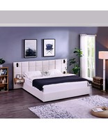 Espresso Wood Platform Bed with Bookcase Headboard, Charging &amp; Drawers - $6,903.87 MXN