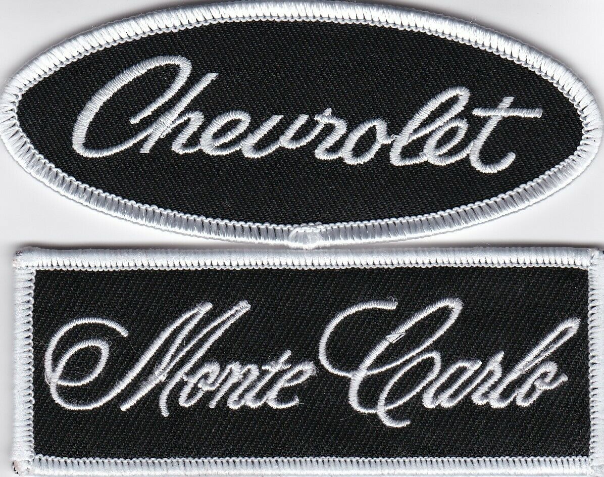 Primary image for CHEVROLET MONTE CARLO SS BLACK SEW/IRON PATCH BADGE 350 396 454 383 STROKER