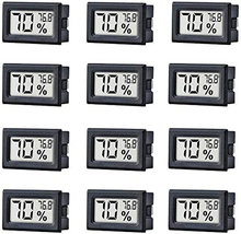 Pgzsy 12 Pack Mini Small Digital Electronic Temperature Humidity Meters Gauge - £31.41 GBP