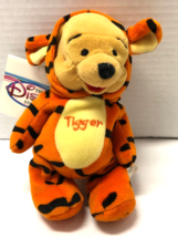 Disney Winnie The Pooh Dressed As Tigger 8&quot; Vintage Plush Figure With Tags - $9.90